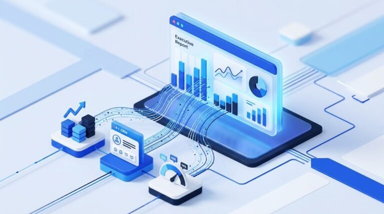 Informe ejecutivo generado automáticamente con IA a partir de datos de ERP, CRM y analítica web
