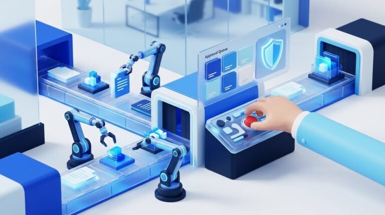 Supervision humana de agentes IA: punto de aprobacion en un flujo automatizado
