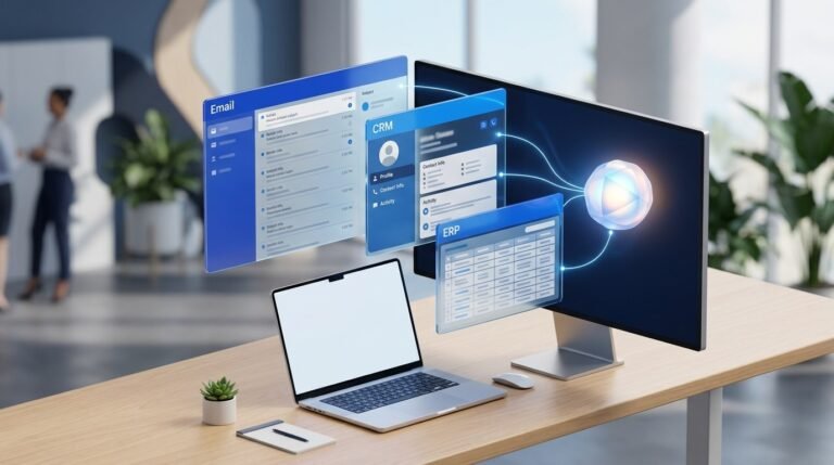 Copiloto de IA integrado dentro del correo, el CRM y el ERP de una empresa